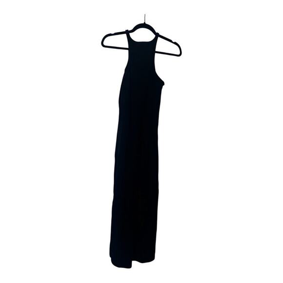 Fitted High-Neck Rib-Knit Maxi Dress  Size M - Picture 1 of 5